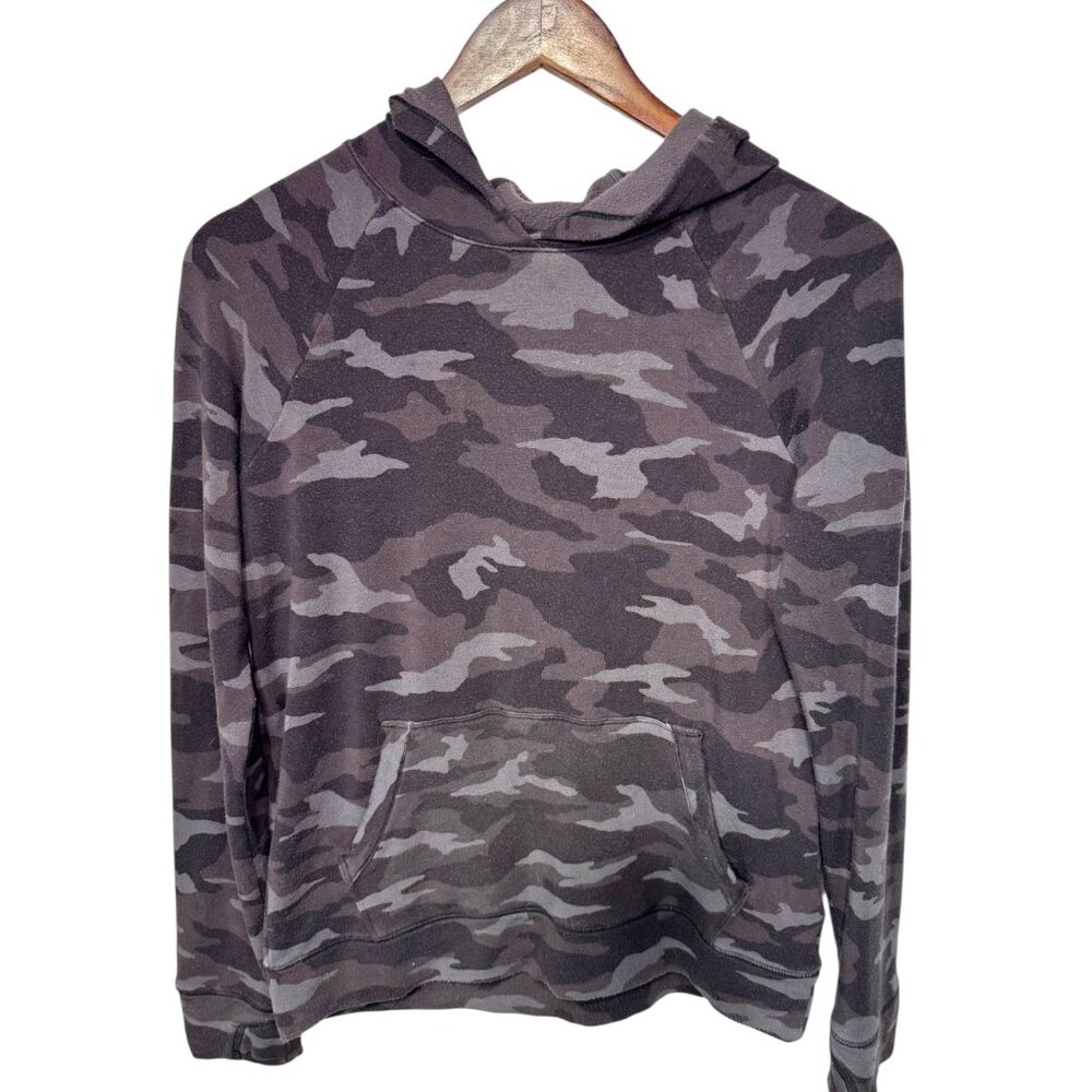 Athleta Girl Camo Hoodie Black/Gray Size XL